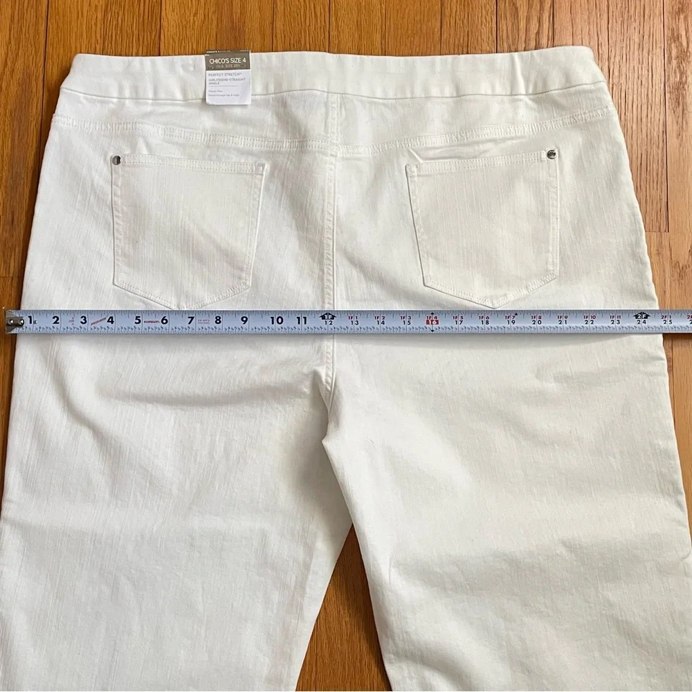 NWT Chico’s  Size 4 US 20 Perfect Stretch Girlfriend Straight Leg Ankle Pants - Picture 14 of 16